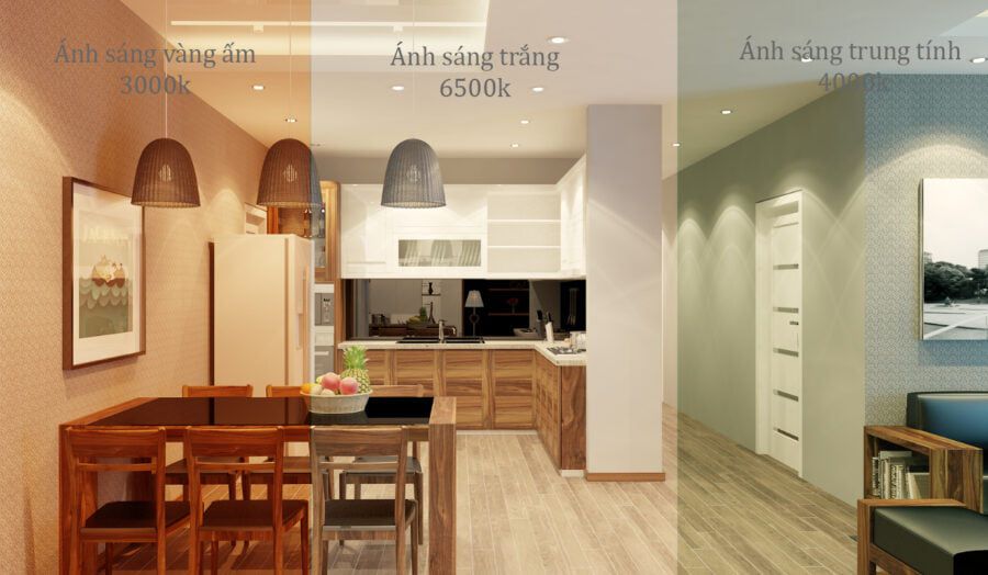 Đèn led Rạng Đông có 3 màu ánh sáng