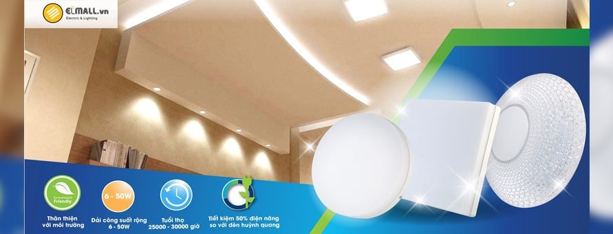 Đèn led ốp trần Rạng Đông sản phẩm trang trí hoàn hảo