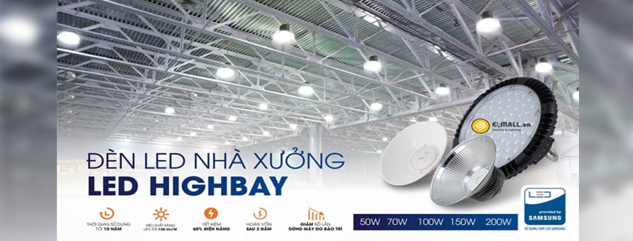 Đèn led nhà xưởng highbay Rạng Đông đem đến nguồn sáng chất lượng
