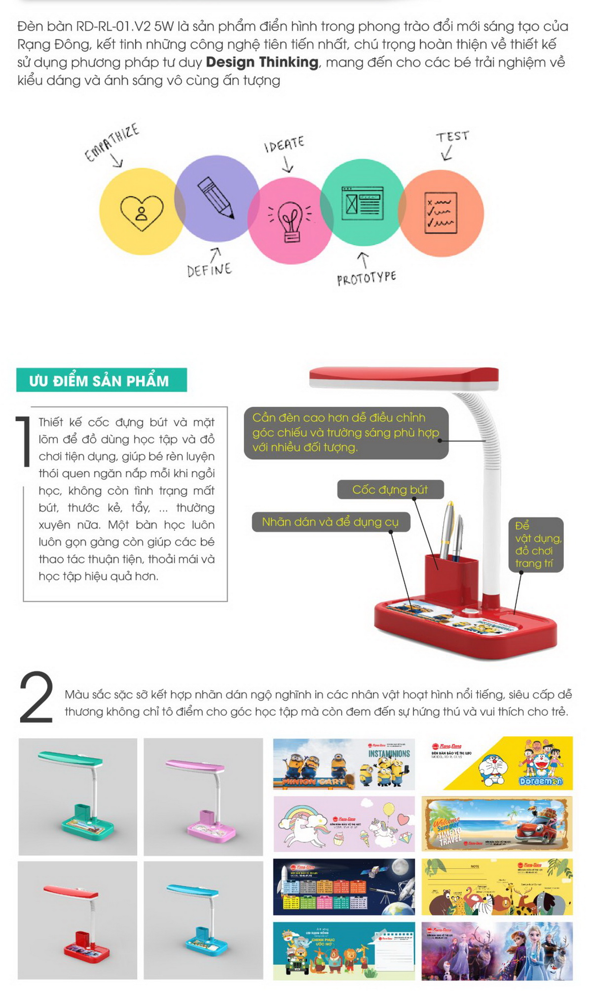 Đèn LED Bàn Học 5W RD-RL-01.V2 Chống Cận
