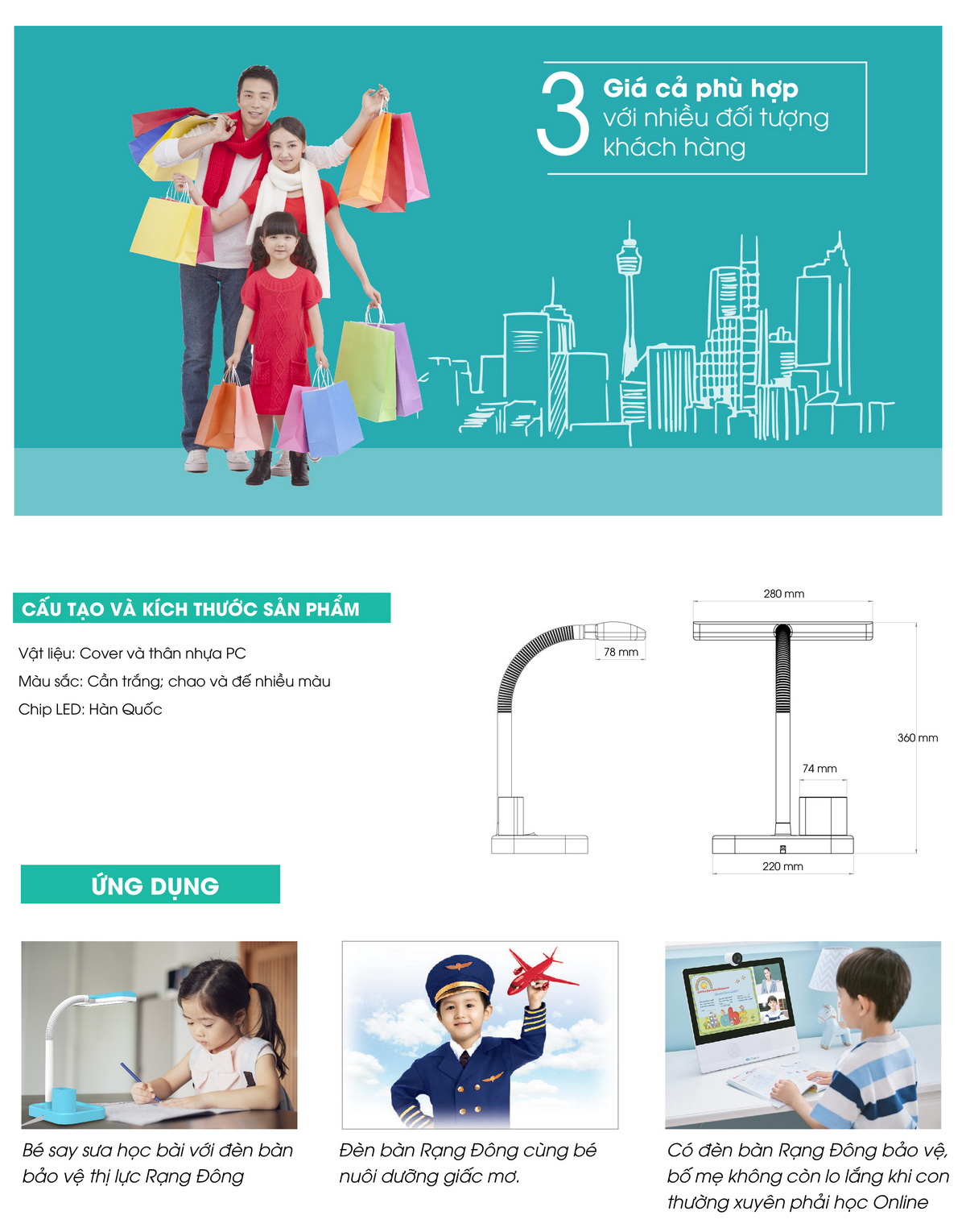 Đèn LED Bàn Học 5W RD-RL-01.V2 Chống Cận