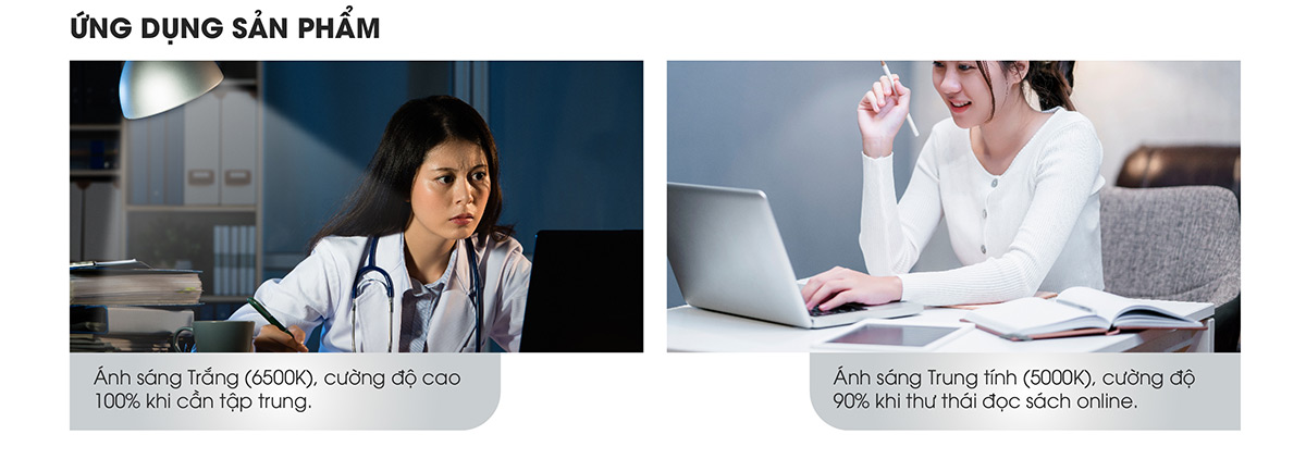 Ứng dụng Đèn LED Bàn Học 12W RD-RL-68.WF Cảm Ứng