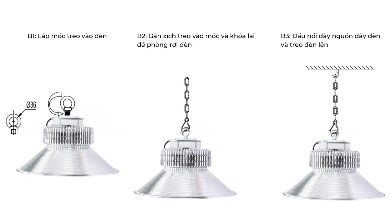 HDLĐ Đèn LED Nhà Xưởng Highbay 430/120W HB02
