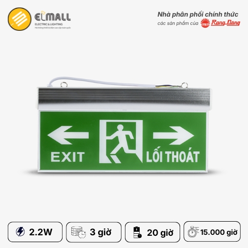 đèn exit CD01 40x20/2.2W 2 mặt