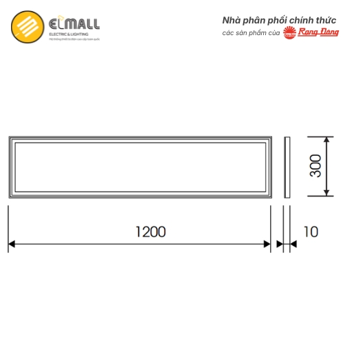 kích thước đèn panel 300x1200 50w p08