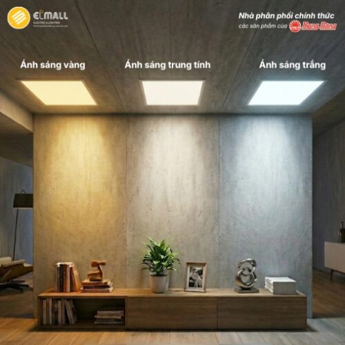 nhiệt độ màu đèn led panel P07 600x600/48W.PLUS
