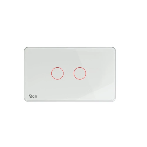 Công tắc cắm ứng Rạng Đông ctcu BLE cn 02T 2 nút bấm màu trắng
