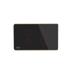Công tắc cắm ứng Rạng Đông ctcu BLE cn 04T 4 nút bấm màu đen