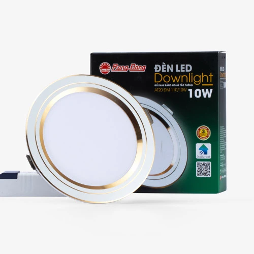Đèn LED âm trần đổi màu Rạng Đông AT20 DM 110 10W có hộp