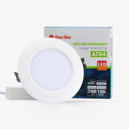 Đèn LED âm trần downlight Rạng Đông AT04 90 5W có hộp