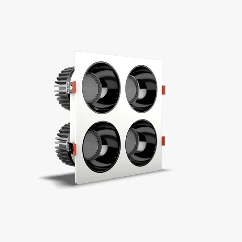 Đèn LED âm trần Rạng Đông AT25 160×160 10WX4 Plus góc nghieng 2