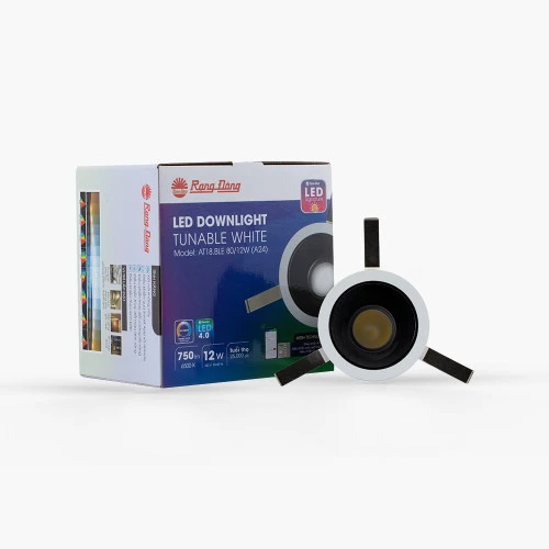 Đèn LED downlight âm trần đổi màu AT18 BLE 80 12W A24 ánh hop 1