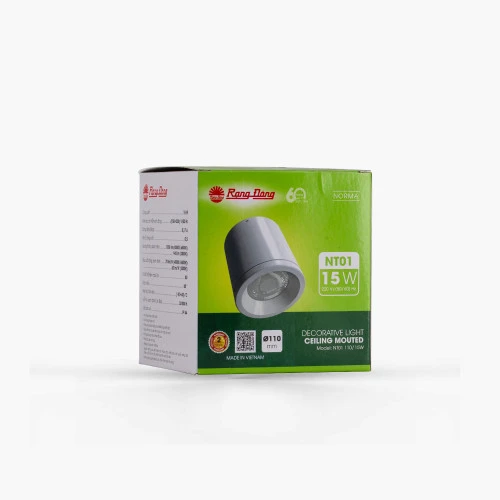 Đèn LED downlight nổi trần Rạng Đông NT01 110 10W ánh hop 1