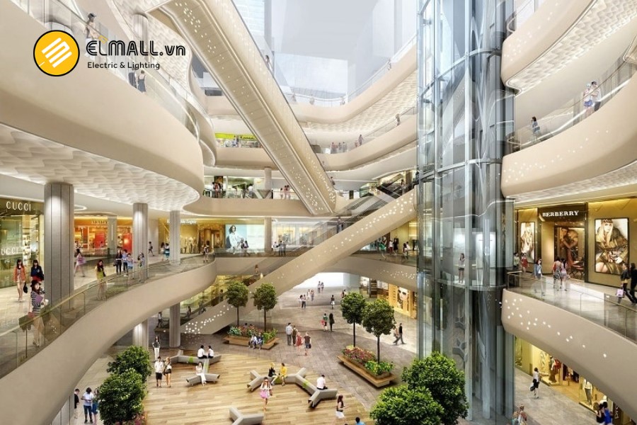 chiếu sáng trung tâm thương mại
