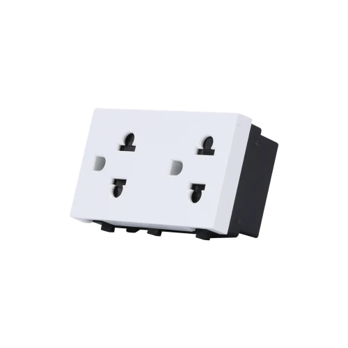 Hat ổ cắm đôi âm tường Rạng Đông HOC02 2C 16A