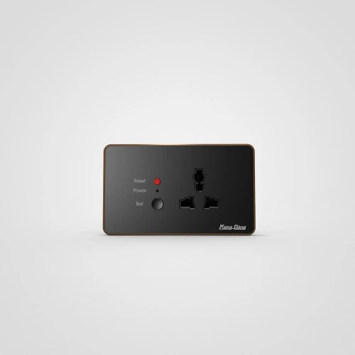 Ổ cắm chống giật âm tường Rạng Đông OCAT01 1C 16A black