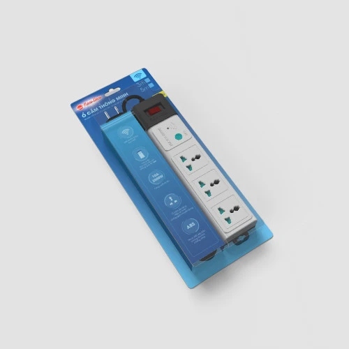Ổ cắm Wi-Fi 3M Rạng Đông OC02 WF 3C 3M 10A mặt trước 1