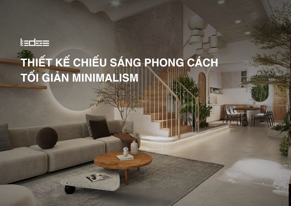 thiết kế chiếu sáng phong cách tối giản