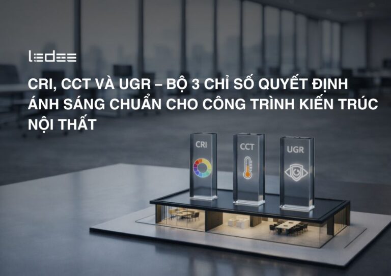 CRI, CCT và UGR – Bộ 3 chỉ số quyết định ánh sáng chuẩn cho công trình kiến trúc nội thất