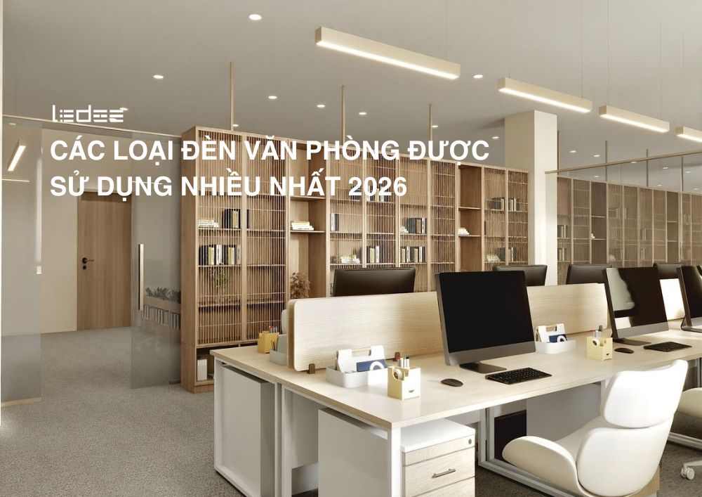 Các loại đèn văn phòng được sử dụng nhiều nhất năm 2026
